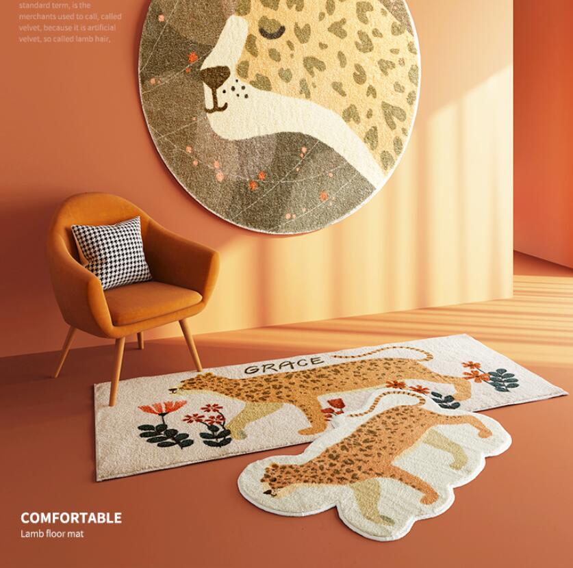 Commercial Fabric Printing Machine - Nordic Carpet Leopard Printing Thick Fleece