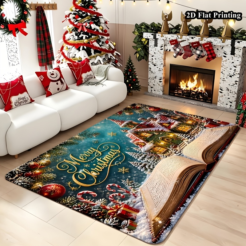 1pc 2D Flat Christmas Rug, Mag - Commercial Book Printing Machines recension och pris