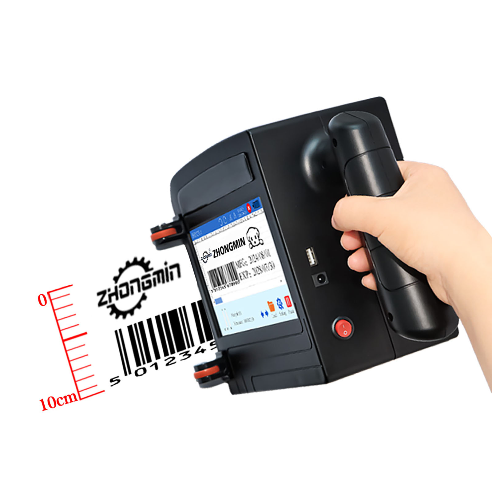 ZM-C100 10CM Portable Handheld - Barcode Printer recension och pris