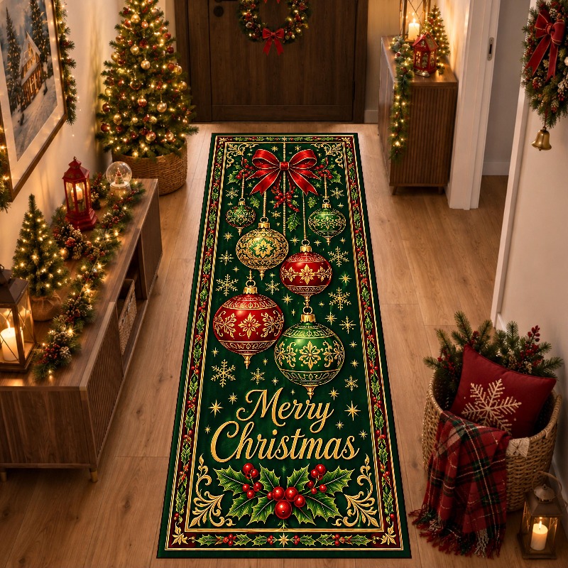 Xmas Bauble Print Runner Rug P - Commercial Fabric Printing Machine recension och pris