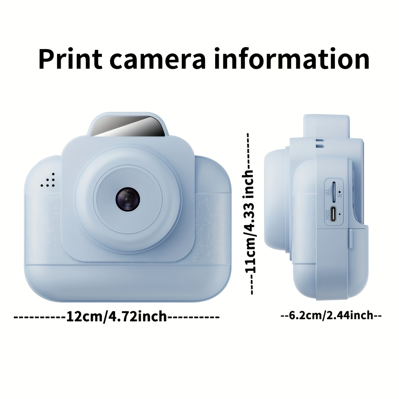 Portable photo printer (blue)  - Printer Paper recension och pris